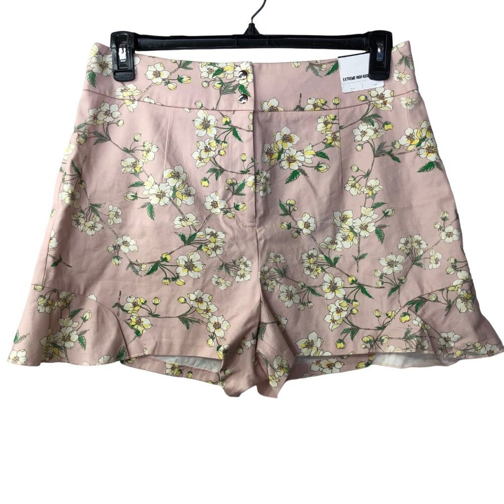 EXPRESS EXTREME HIgh RISE FLORAL SHORTS SIZE 12 NWT